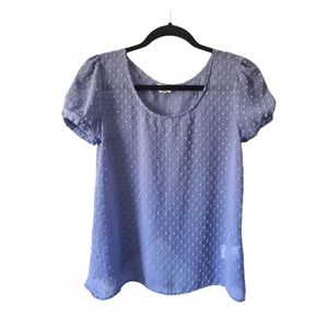 Pins & Needles sheer polka dot tulip back blouse
